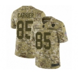 Youth Nike Oakland Raiders #85 Derek Carrier Limited Camo 2018 Salute to Service NFL Jersey