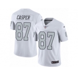 Youth Nike Oakland Raiders #87 Dave Casper Limited White Rush NFL Jersey