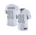 Youth Nike Oakland Raiders #91 Shilique Calhoun Limited White Rush NFL Jersey