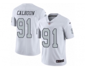 Youth Nike Oakland Raiders #91 Shilique Calhoun Limited White Rush NFL Jersey