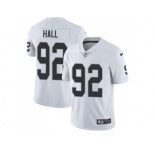 Youth Nike Oakland Raiders #92 P.J. Hall White Stitched NFL Vapor Untouchable Limited Jersey