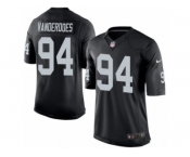 Youth Nike Oakland Raiders #94 Eddie Vanderdoes Limited Black Team Color NFL Jersey