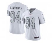 Youth Nike Oakland Raiders #94 Eddie Vanderdoes Limited White Rush NFL Jersey