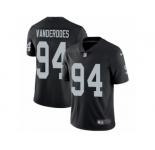 Youth Nike Oakland Raiders #94 Eddie Vanderdoes Vapor Untouchable Limited Black Team Color NFL Jersey
