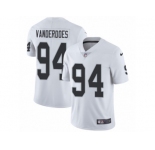 Youth Nike Oakland Raiders #94 Eddie Vanderdoes Vapor Untouchable Limited White NFL Jersey
