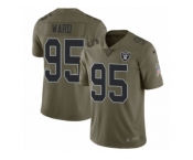 Youth Nike Oakland Raiders #95 Jihad Ward Limited Olive 2017 Salute to Service NFL Jersey