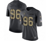 Youth Nike Oakland Raiders #96 Cornellius Carradine Limited Black 2016 Salute to Service NFL Jersey