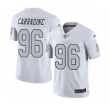 Youth Nike Oakland Raiders #96 Cornellius Carradine Limited White Rush Vapor Untouchable NFL Jersey