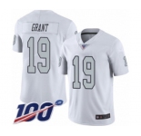 Youth Oakland Raiders #19 Ryan Grant Limited White Rush Vapor Untouchable 100th Season Football Jersey