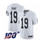 Youth Oakland Raiders #19 Ryan Grant White Vapor Untouchable Limited Player 100th Season Football Jersey