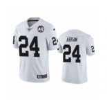 Youth Oakland Raiders #24 Johnathan Abram White 60th Anniversary Vapor Untouchable Limited Player 100th Season Football Jersey