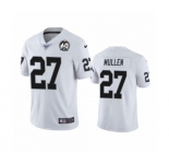 Youth Oakland Raiders #27 Trayvon Mullen White 60th Anniversary Vapor Untouchable Limited Player 100th Season Football Jersey