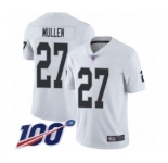 Youth Oakland Raiders #27 Trayvon Mullen White Vapor Untouchable Limited Player 100th Season Football Jersey