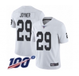 Youth Oakland Raiders #29 Lamarcus Joyner White Vapor Untouchable Limited Player 100th Season Football Jersey