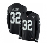 Youth Oakland Raiders #32 Marcus Allen Limited Black Therma Long Sleeve Football Jersey