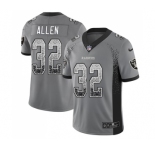 Youth Oakland Raiders #32 Marcus Allen Limited Gray Rush Drift Fashion Football Jersey