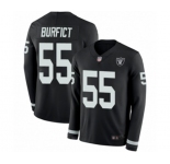 Youth Oakland Raiders #55 Vontaze Burfict Limited Black Therma Long Sleeve Football Jersey