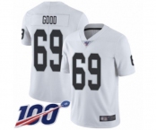 Youth Oakland Raiders #69 Denzelle Good White Vapor Untouchable Limited Player 100th Season Football Jersey