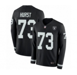 Youth Oakland Raiders #73 Maurice Hurst Limited Black Therma Long Sleeve Football Jersey