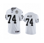 Youth Oakland Raiders #74 Kolton Miller White 60th Anniversary Vapor Untouchable Limited Player 100th Season Football Jersey