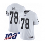 Youth Oakland Raiders #78 Art Shell White Vapor Untouchable Limited Player 100th Season Football Jersey