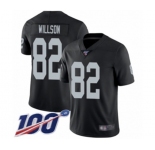 Youth Oakland Raiders #82 Luke Willson Black Team Color Vapor Untouchable Limited Player 100th Season Football Jersey