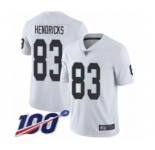 Youth Oakland Raiders #83 Ted Hendricks White Vapor Untouchable Limited Player 100th Season Football Jersey