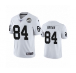Youth Oakland Raiders #84 Antonio Brown White 60th Anniversary Vapor Untouchable Limited Player 100th Season Football Jersey