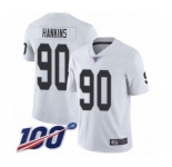 Youth Oakland Raiders #90 Johnathan Hankins White Vapor Untouchable Limited Player 100th Season Football Jersey