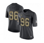 Youth Oakland Raiders #96 Clelin Ferrell Limited Black 2016 Salute to Service Football Jersey