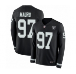 Youth Oakland Raiders #97 Josh Mauro Limited Black Therma Long Sleeve Football Jersey
