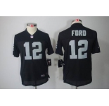 nike youth nfl jerseys oakland raiders #12 jacoby ford black[nike limited]