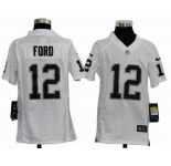 nike youth nfl jerseys oakland raiders #12 jacoby ford white[nike]