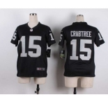 nike youth nfl jerseys oakland raiders #15 crabtree black[nike][crabtree]