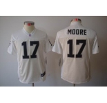 nike youth nfl jerseys oakland raiders #17 moore white[nike limited]