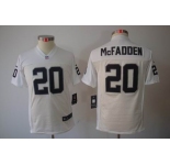 nike youth nfl jerseys oakland raiders #20 darren mcfadden white[nike limited]