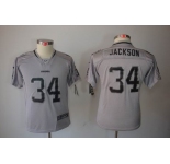 nike youth nfl jerseys oakland raiders #34 jackson grey[nike lights out]