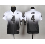 nike youth nfl jerseys oakland raiders #4 carr white-grey[nike drift fashion][second version]