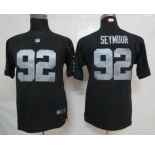 nike youth nfl jerseys oakland raiders #92 seymour black[nike]