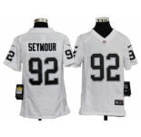nike youth nfl jerseys oakland raiders #92 seymour white[nike]