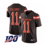 Youth Cleveland Browns #11 Antonio Callaway Brown Team Color Vapor Untouchable Limited Player 100th Season Football Jersey