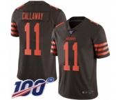 Youth Cleveland Browns #11 Antonio Callaway Limited Brown Rush Vapor Untouchable 100th Season Football Jersey