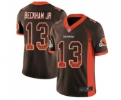 Youth Cleveland Browns #13 Odell Beckham Jr. Limited Brown Rush Drift Fashion Football Jersey