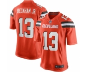 Youth Cleveland Browns #13 Odell Beckham Jr Nike Orange Game Jersey