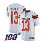 Youth Cleveland Browns #13 Odell Beckham Jr. White 100th Season Vapor Untouchable Limited Player Football Jersey