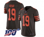 Youth Cleveland Browns #19 Bernie Kosar Limited Brown Rush Vapor Untouchable 100th Season Football Jersey