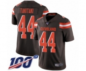 Youth Cleveland Browns #44 Sione Takitaki Brown Team Color Vapor Untouchable Limited Player 100th Season Football Jersey