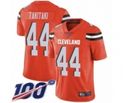 Youth Cleveland Browns #44 Sione Takitaki Orange Alternate Vapor Untouchable Limited Player 100th Season Football Jersey