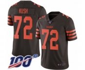 Youth Cleveland Browns #72 Eric Kush Limited Brown Rush Vapor Untouchable 100th Season Football Jersey