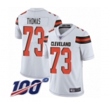 Youth Cleveland Browns #73 Joe Thomas White Vapor Untouchable Limited Player 100th Season Football Jersey